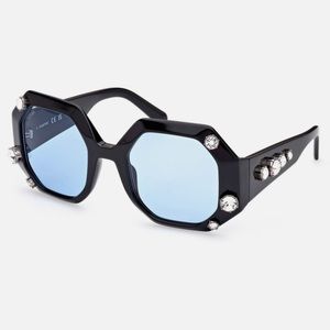 NIB Swarovski black studded sunglasses